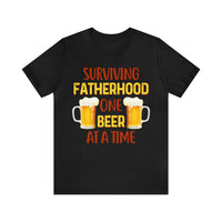 Surviving Fatherhood With Beer Mens Tee