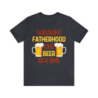 Surviving Fatherhood With Beer Mens Tee