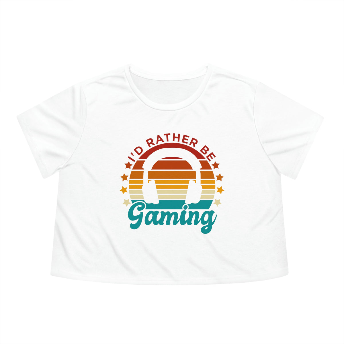 I'd Rather Be Gaming Womens Crop Tee