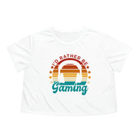 I'd Rather Be Gaming Womens Crop Tee