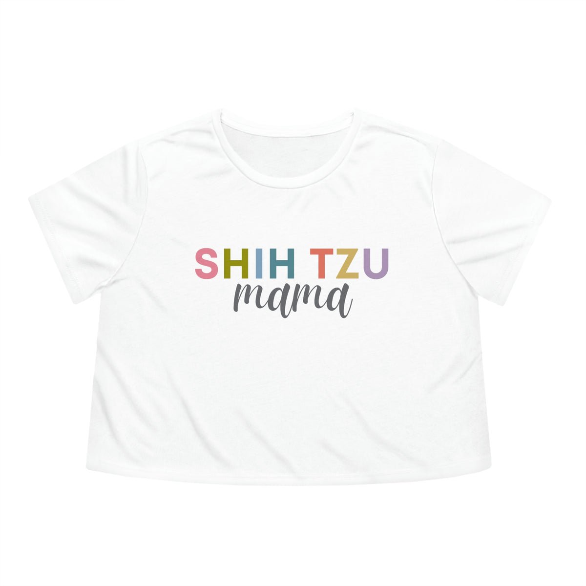 Shih Tzu Mama Womens Crop Tee