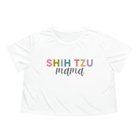 Shih Tzu Mama Womens Crop Tee