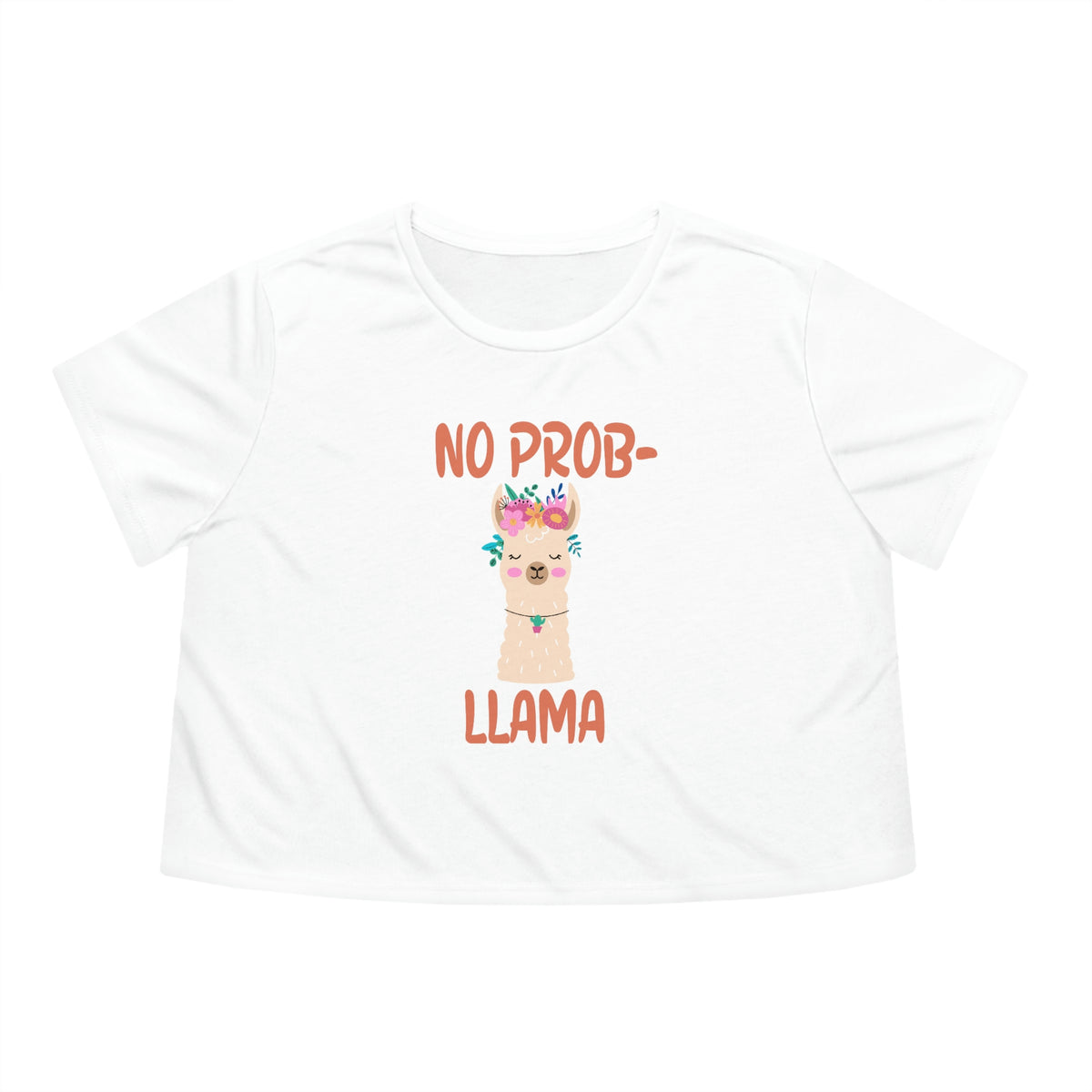 No Probllama Womens Crop Tee