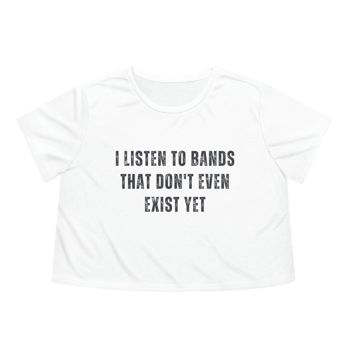 I Listen To Bands Womens Crop Tee