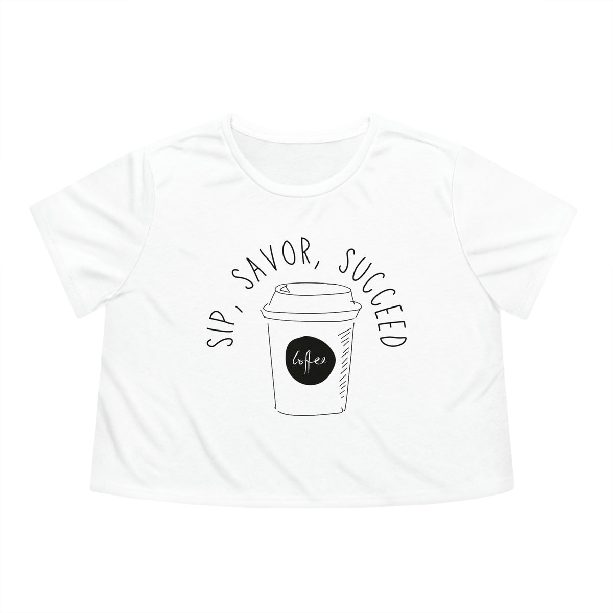 Sip Savor Succeed Womens Crop Tee