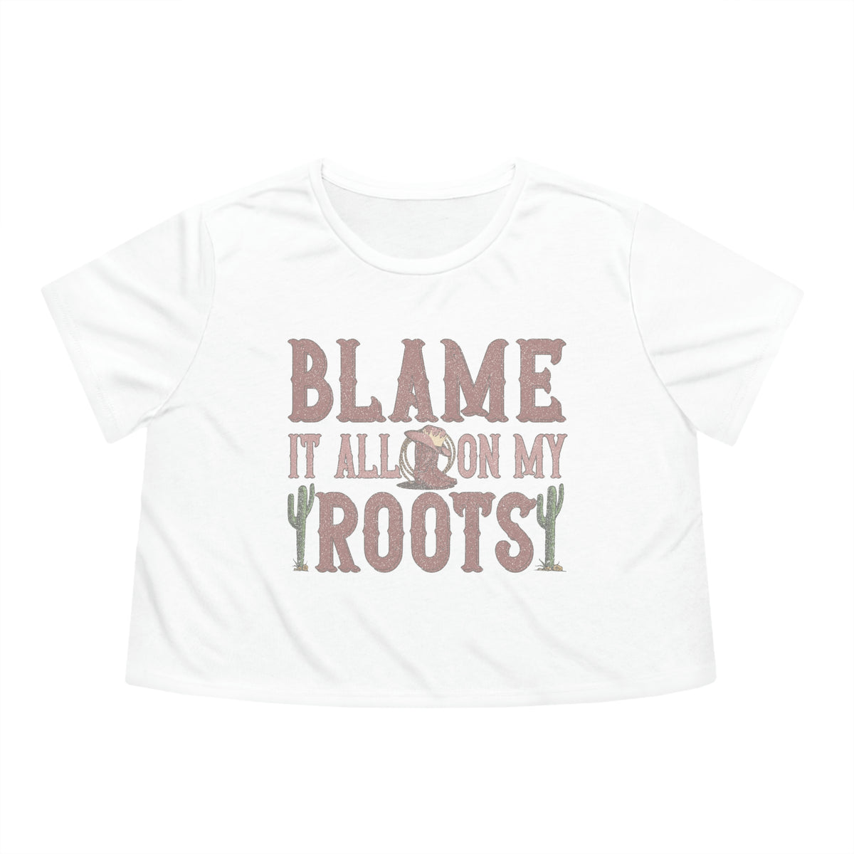 Blame It On My Roots Womens Crop Tee