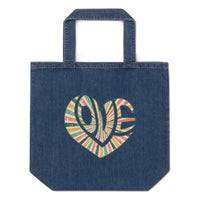 Love / Heart Denim Tote