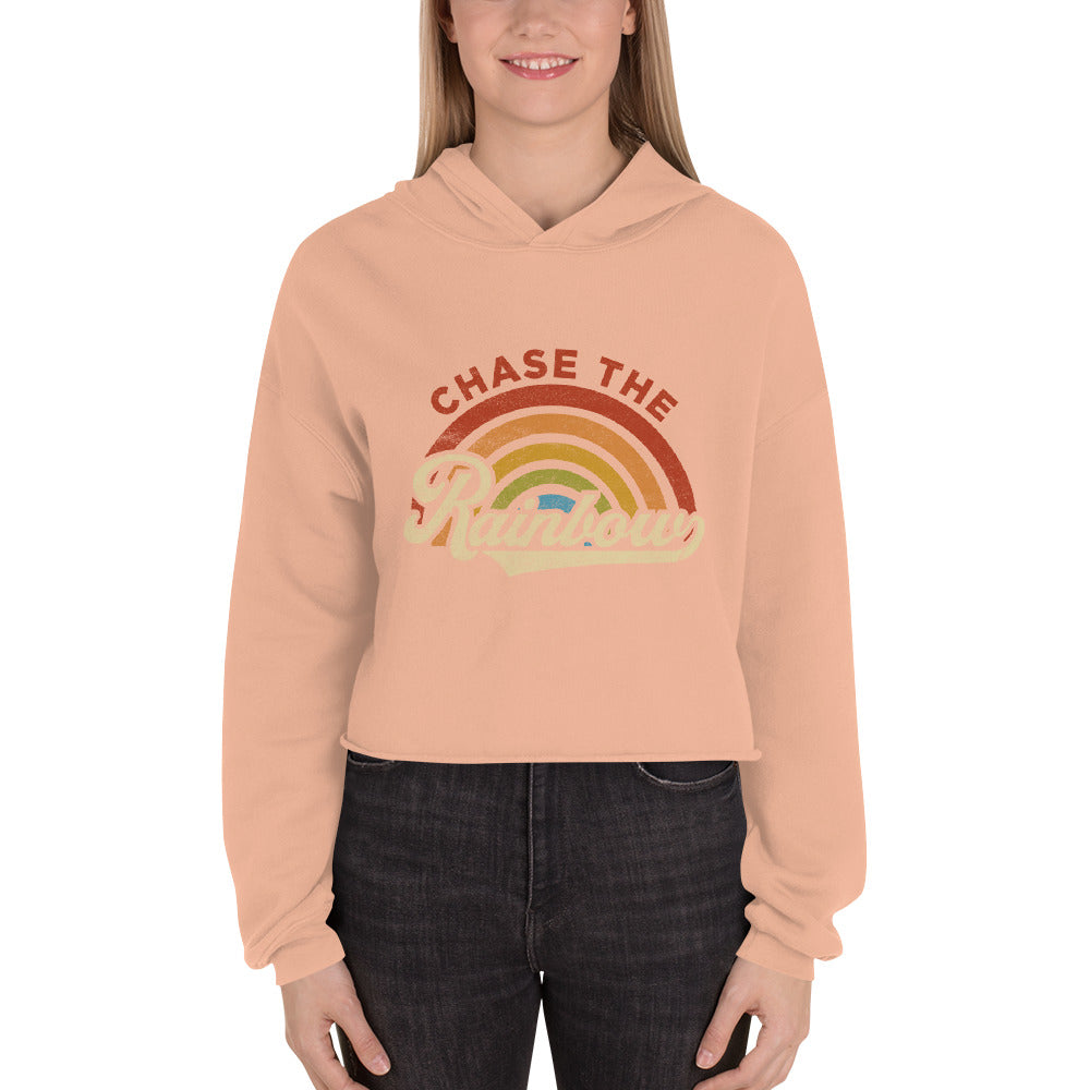 Chase The Rainbow Crop Hoodie